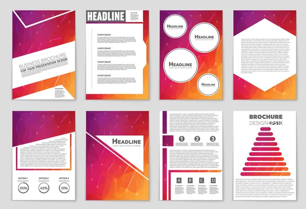 Abstrakta vektor layout bakgrund set. För konst malldesign, — Stock vektor