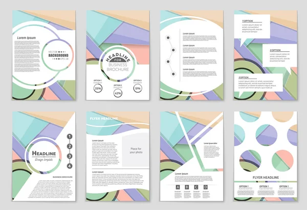 Conjunto de fundo de layout vetorial abstrato. Para design de modelo de arte , —  Vetores de Stock