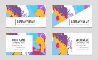 Soyut vektör düzen arka plan set. Sanat kalıp çizmek için, 