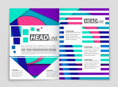 Soyut vektör düzen arka plan set. Sanat kalıp çizmek için, 