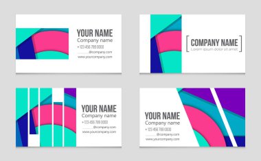 Soyut vektör düzen arka plan set. Sanat kalıp çizmek için, 