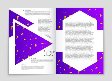 Soyut vektör düzen arka plan set. Sanat kalıp çizmek için, 