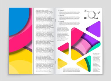 Soyut vektör düzen arka plan set. Sanat kalıp çizmek için, 