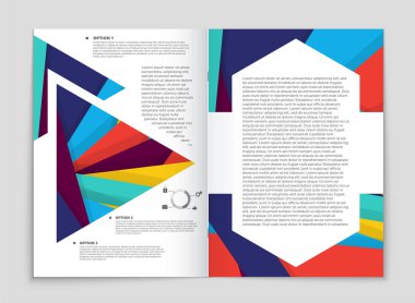 Soyut vektör düzen arka plan set. Sanat kalıp çizmek için, 