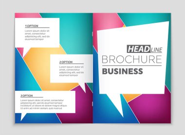 Soyut vektör düzen arka plan set. Sanat kalıp çizmek için, 