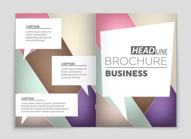 Soyut vektör düzen arka plan set. Sanat kalıp çizmek için, 