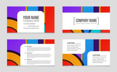 Soyut vektör düzen arka plan set. Sanat kalıp çizmek için, 