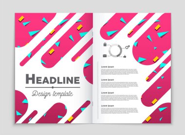 Soyut vektör düzen arka plan set. Sanat kalıp çizmek için, 