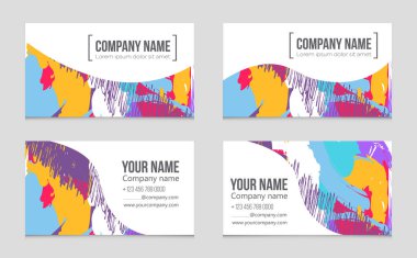 Soyut vektör düzen arka plan set. Sanat kalıp çizmek için, 