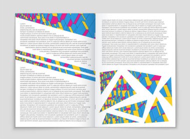 Soyut vektör düzen arka plan set. Sanat kalıp çizmek için, 