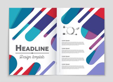 Soyut vektör düzen arka plan set. Sanat kalıp çizmek için, 