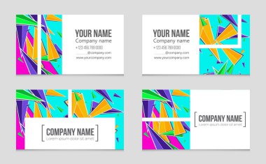 Soyut vektör düzen arka plan set. Sanat kalıp çizmek için, 