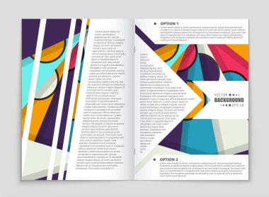 Soyut vektör düzen arka plan set. Sanat kalıp çizmek için, 