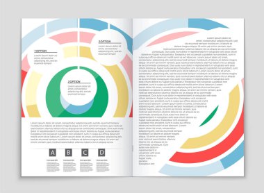 Soyut vektör düzen arka plan set. Sanat kalıp çizmek için, 