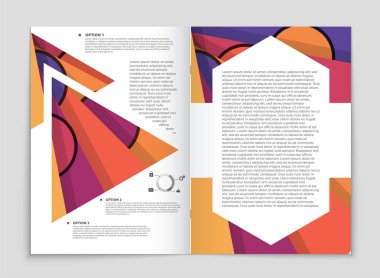 Soyut vektör düzen arka plan set. Sanat kalıp çizmek için, 