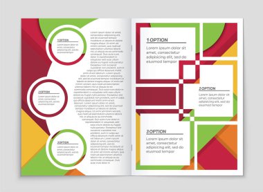 Soyut vektör düzen arka plan set. Sanat kalıp çizmek için, 