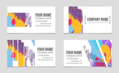 Soyut vektör düzen arka plan set. Sanat kalıp çizmek için, 