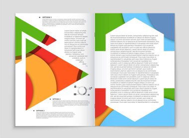 Soyut vektör düzen arka plan set. Sanat kalıp çizmek için, 