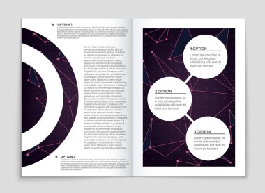 Soyut vektör düzen arka plan set. Sanat kalıp çizmek için, 