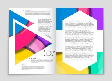 Soyut vektör düzen arka plan set. Sanat kalıp çizmek için, 