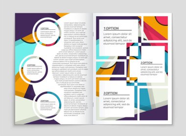 Soyut vektör düzen arka plan set. Sanat kalıp çizmek için, 