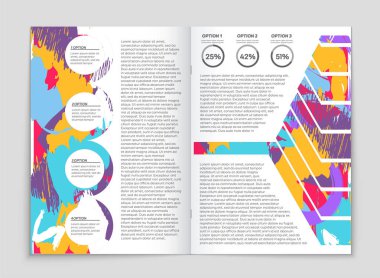 Soyut vektör düzen arka plan set. Sanat kalıp çizmek için, 