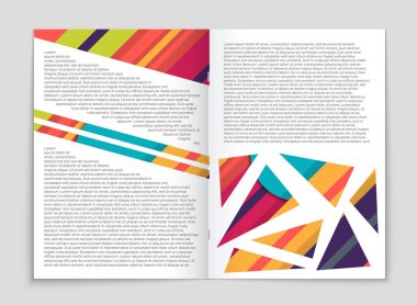 Soyut vektör düzen arka plan set. Sanat kalıp çizmek için, 