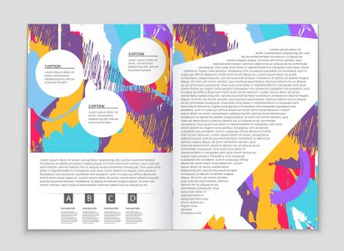 Soyut vektör düzen arka plan set. Sanat kalıp çizmek için, 