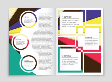 Soyut vektör düzen arka plan set. Sanat kalıp çizmek için, 