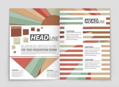 Soyut vektör düzen arka plan set. Sanat kalıp çizmek için, 