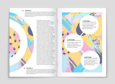 Soyut vektör düzen arka plan set. Sanat kalıp çizmek için, 