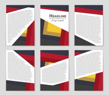 Soyut vektör düzen arka plan set. Sanat kalıp çizmek için, 