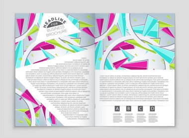 Soyut vektör düzen arka plan set. Sanat kalıp çizmek için, 