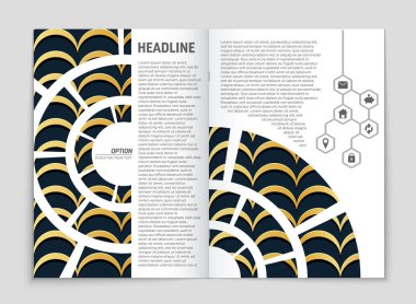 Soyut vektör düzen arka plan set. Sanat kalıp çizmek için, 