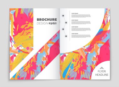 Soyut vektör düzen arka plan set. Sanat kalıp çizmek için, 