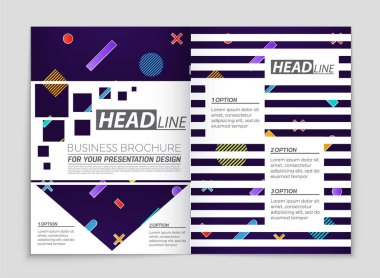 Soyut vektör düzen arka plan set. Sanat kalıp çizmek için, 