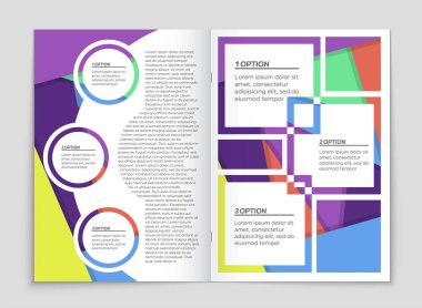 Soyut vektör düzen arka plan set. Sanat kalıp çizmek için, 