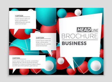 Soyut vektör düzen arka plan set. Sanat kalıp çizmek için, 