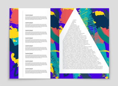 Soyut vektör düzen arka plan set. Sanat kalıp çizmek için, 