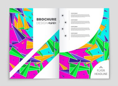 Soyut vektör düzen arka plan set. Sanat kalıp çizmek için, 