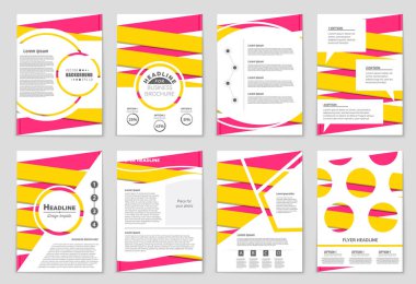 Soyut vektör düzen arka plan set. Sanat kalıp çizmek için, 