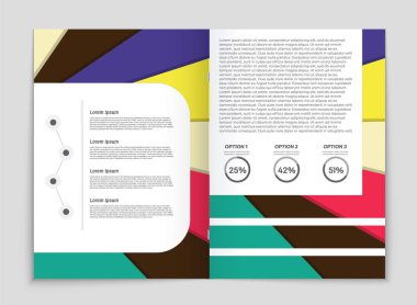 Soyut vektör düzen arka plan set. Sanat kalıp çizmek için, 