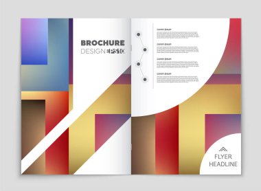 Soyut vektör düzen arka plan set. Sanat kalıp çizmek için, 