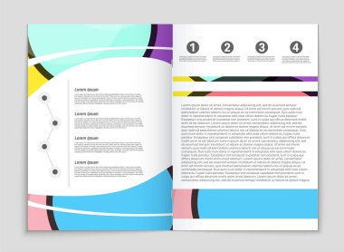 Soyut vektör düzen arka plan set. Sanat kalıp çizmek için, 