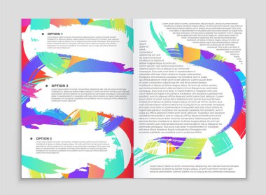 Soyut vektör düzen arka plan set. Sanat kalıp çizmek için, 