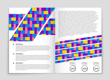 Soyut vektör düzen arka plan set. Sanat kalıp çizmek için, 
