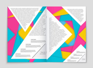 Soyut vektör düzen arka plan set. Sanat kalıp çizmek için, 