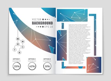 Soyut vektör düzen arka plan set. Sanat kalıp çizmek için, 