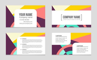 Soyut vektör düzen arka plan set. Sanat kalıp çizmek için, 