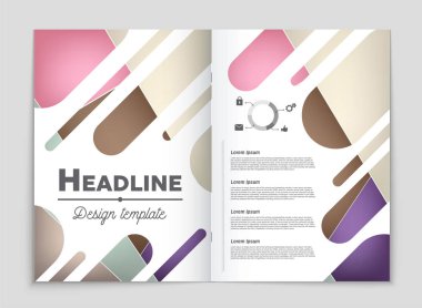 Soyut vektör düzen arka plan set. Sanat kalıp çizmek için, 